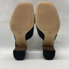 Sanctuary Women's Leather Cafe and Black Brisk Heeled Sandals Size 5.5 Slip-on