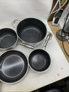 HexClad Hybrid Nonstick 16 Piece Cookware Set, 2, 3, and 8 Quart Pots with Lids