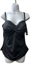 La Blanca Plus Island Goddess Tummy Control Bandini Swim Tankini Top Size 18W