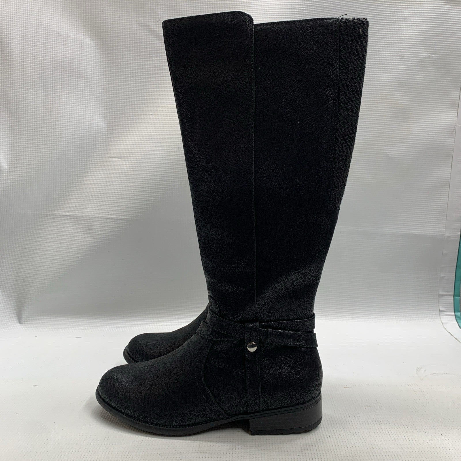LifeStride Xtrovert-WC Women's Size 6.5 WC Black Leather Zipper Knee High Boots