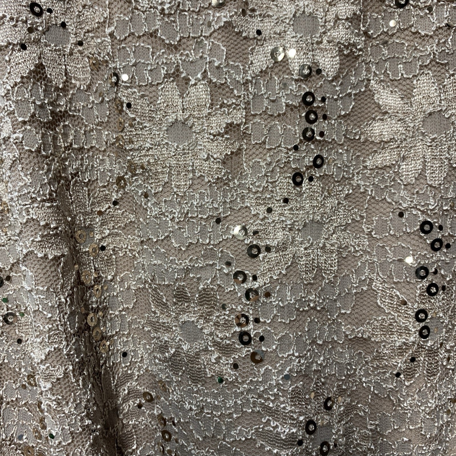 Alex Evenings Women's Tea Length Embroidered Bodice 3/4 Sleeve Size 18W Taupe