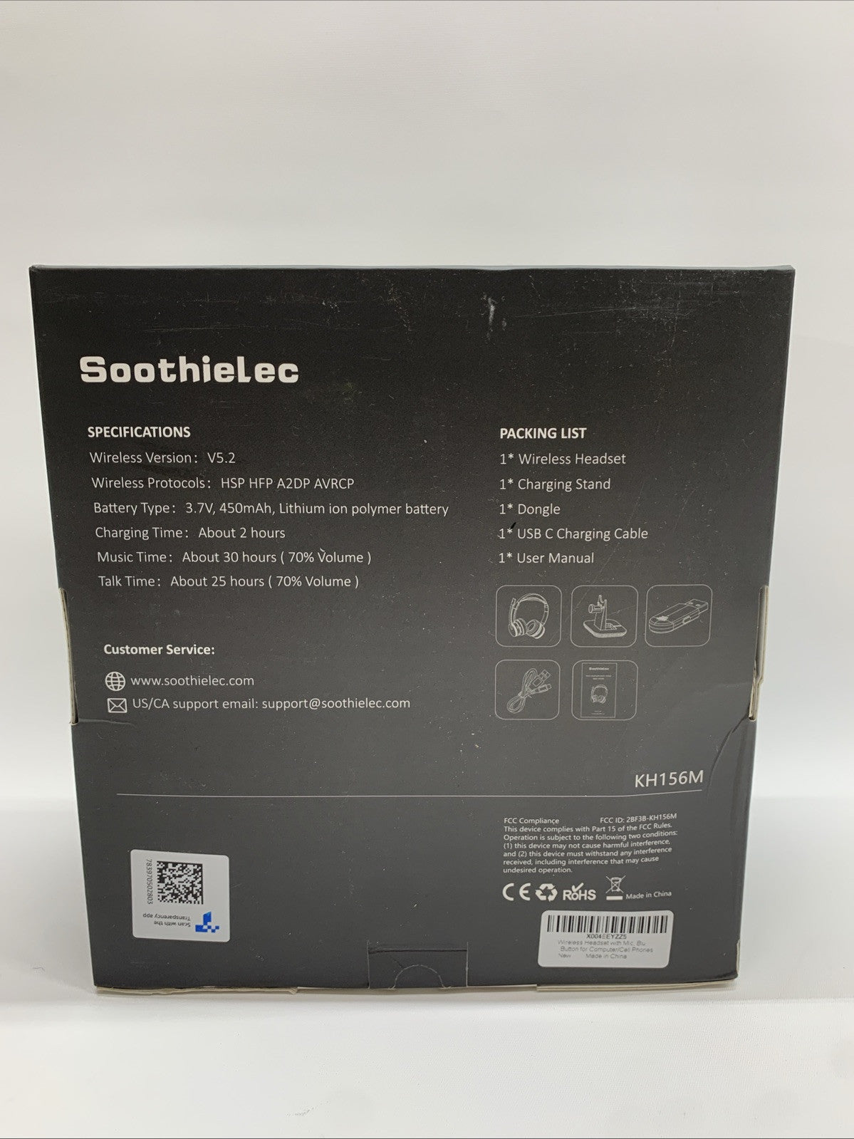 Soothielec Wireless Headset KH156M V5.2 Bluetooth Headset with Noise Canceling