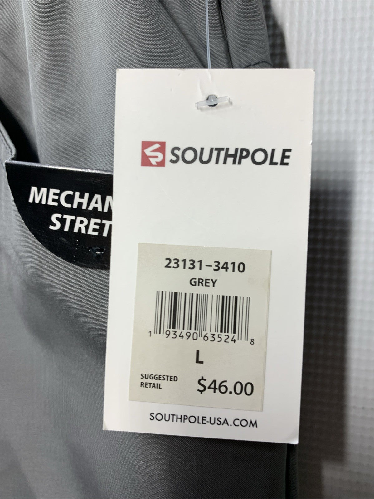 Southpole Men's Basic Tech Woven Track Jogger Pants Quick Dry Size Large Gray