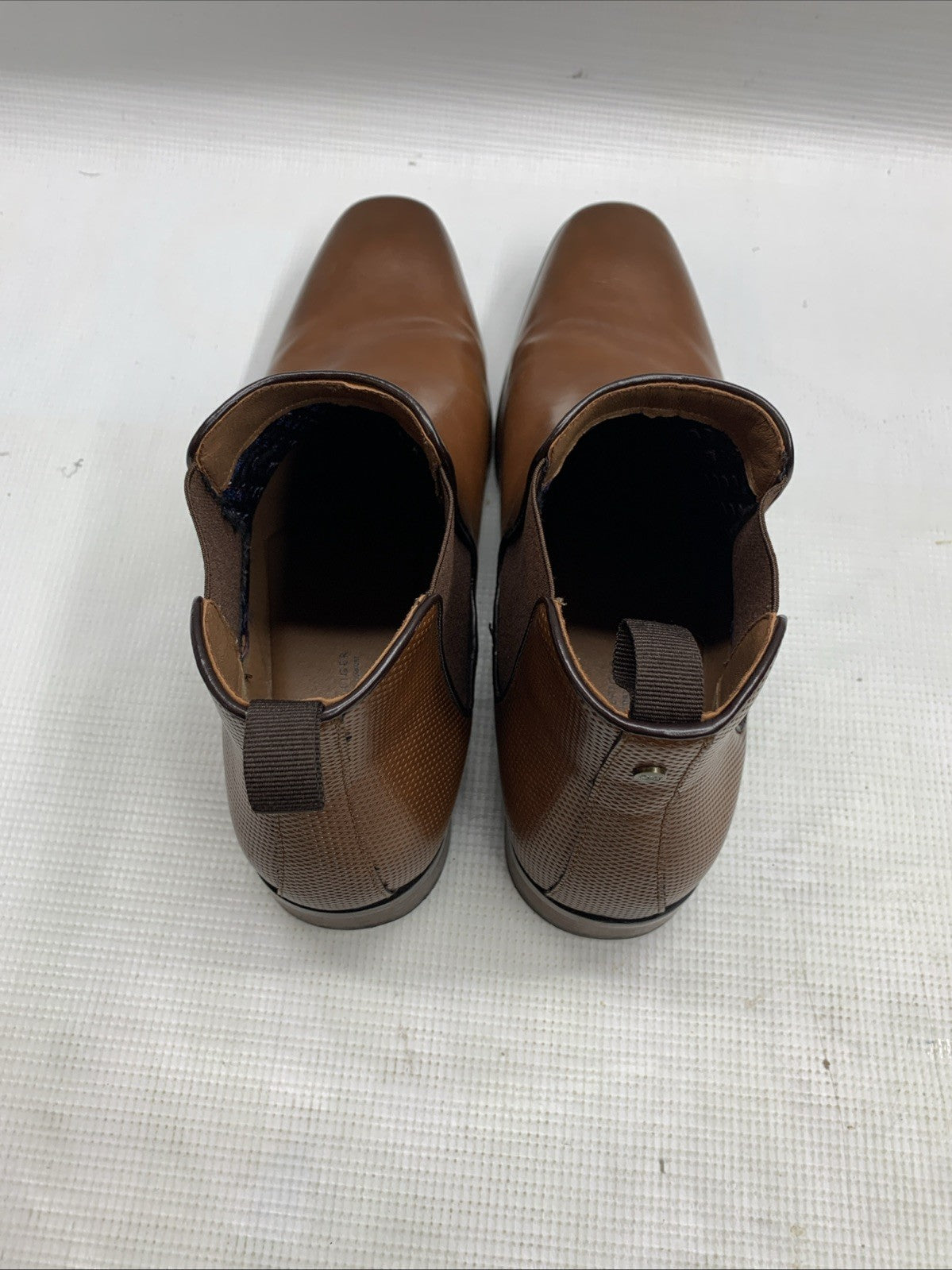 Tommy Hilfiger Men's Sesame Chelsea Dress Boots Brown Size 9M Dark Natural 120