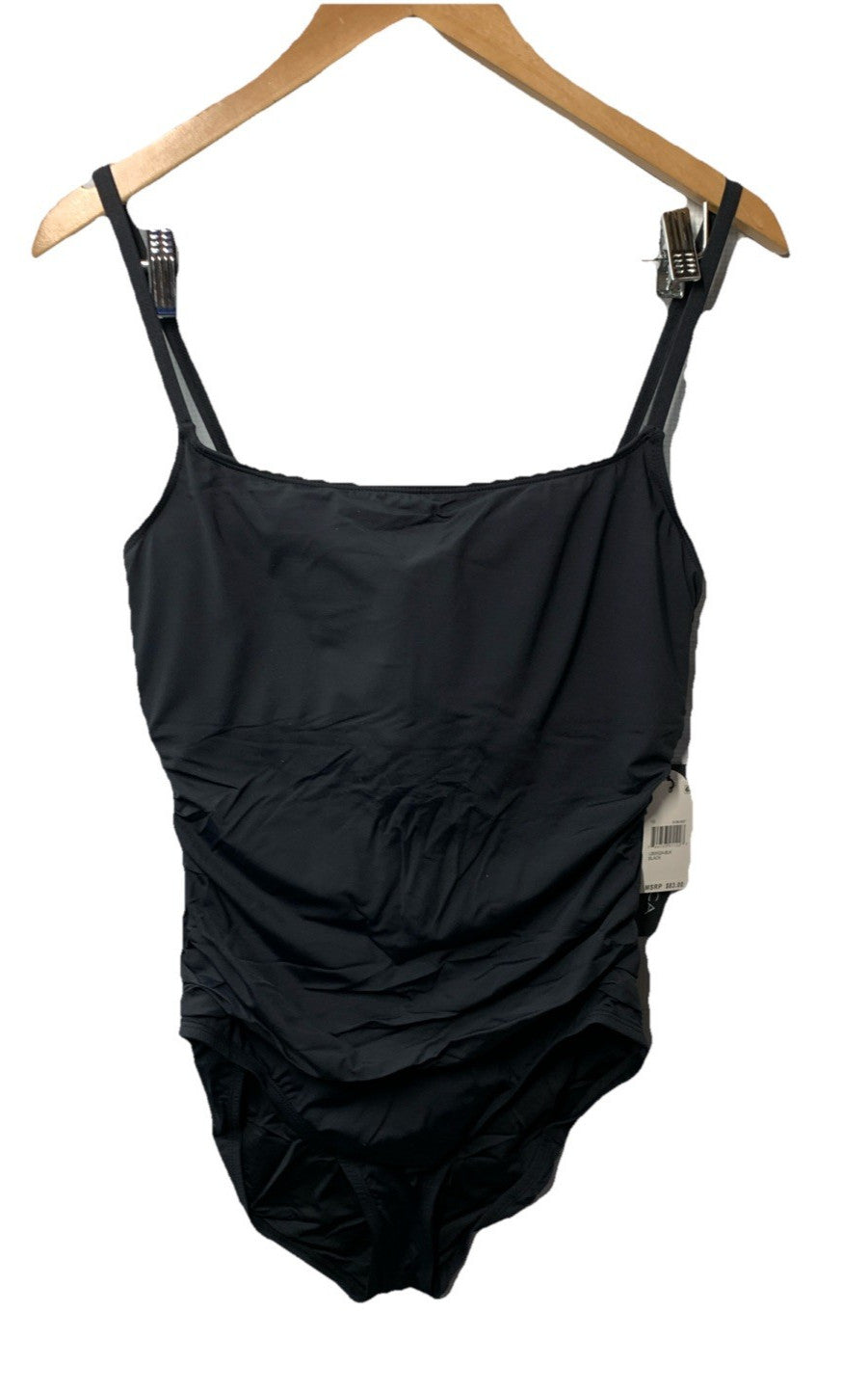 La Blanca Women's One Piece Swimsuit Island Goddess Shirred Side Bathing Size 16
