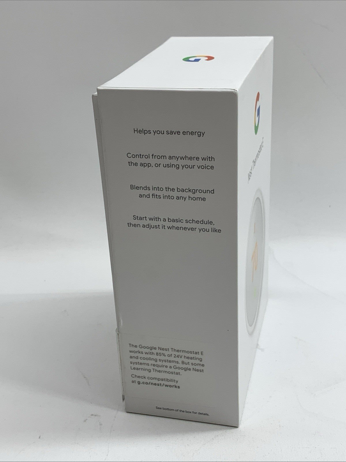 Google Nest Thermostat E - Programmable Smart Thermostat T4000ES for Home White