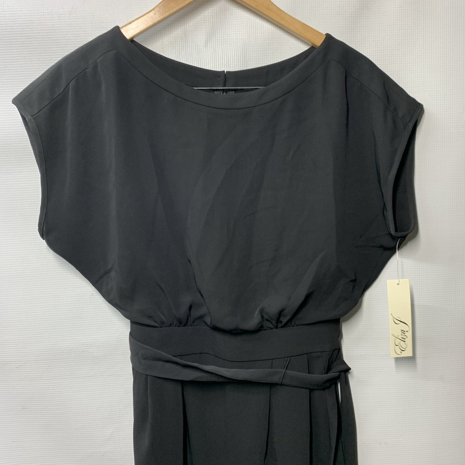 Eliza J Women's Cap Short Sleeve Wide Leg Jumpsuit Black Size 0 Formal Business