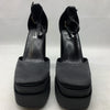 Vivianly Women's Platform Ankle Strap Open Toe Chunky Block High Heels Black 9
