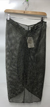 BECCA 7270571 Womens Network Wrap Sarong, Casual, Beach Cover Ups Size M-L Black