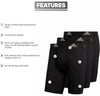 adidas Men's Performance Long Boxer Brief Underwear (3 Pack) Size Medium 32-34