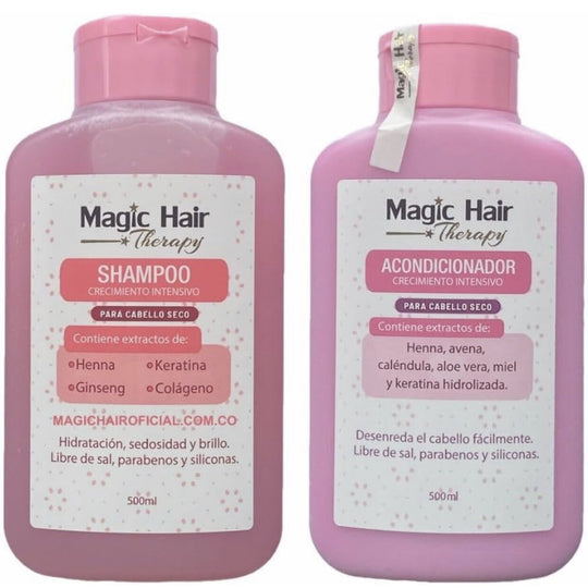 Magic Hair Crecimiento Intensivo Para Cabello Seco Kit + Peineta 2x(17oz-500mL)