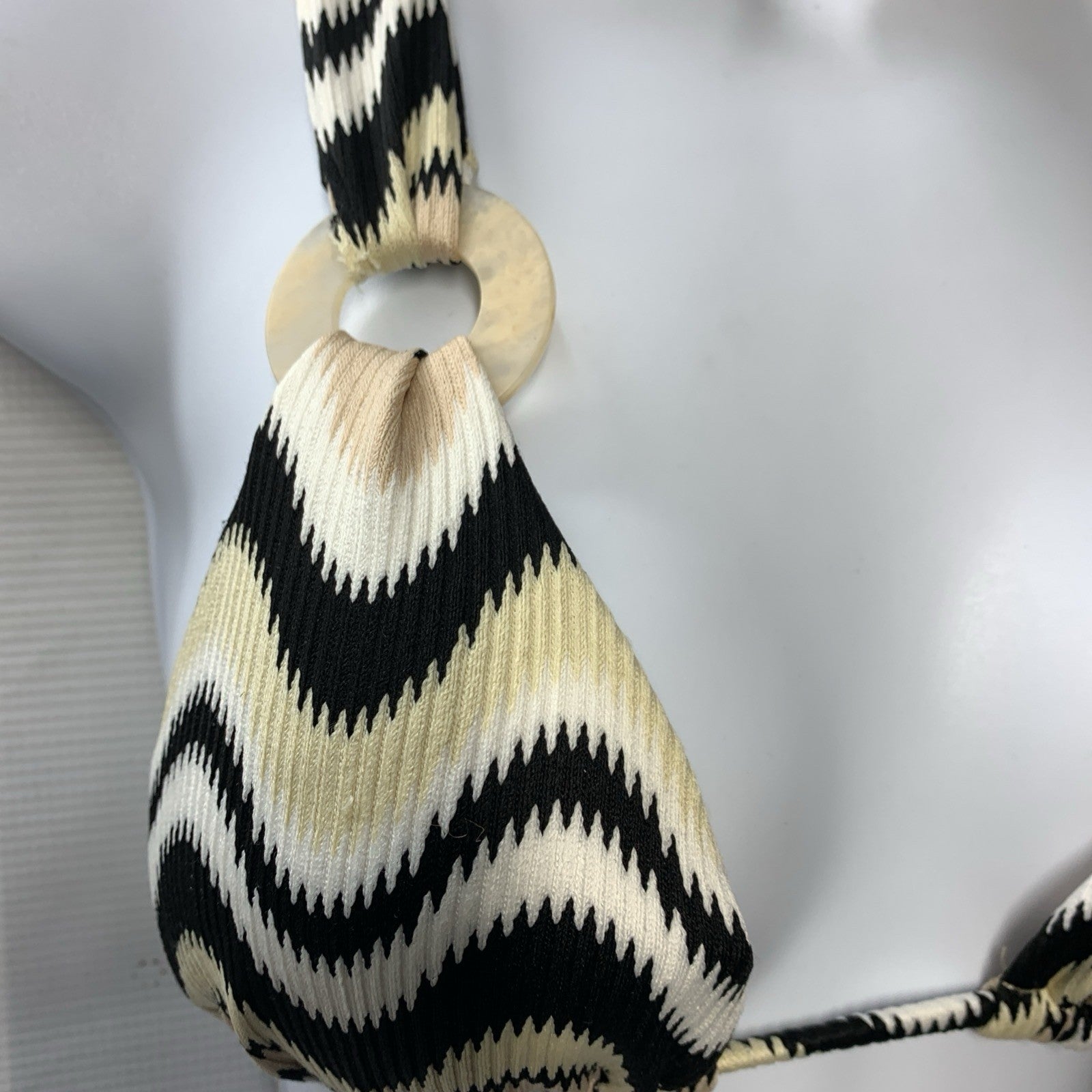 Seafolly Women's Slide Triangle Bikini Top Swimsuit Swimwear Neural Wave Size 4