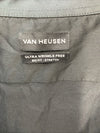 Van Heusen Black Button Up Stain Shield Big Fit Stretch Shirt Mens Size 22 34/35