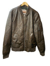 Levi's Mens Faux Leather Varsity Bomber Jacket Size L Long Sleeve LM2RU096 Brown