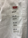 Levi's Women's Utility Long Pant Size 26x27 White A75430002 Loose with Pockets