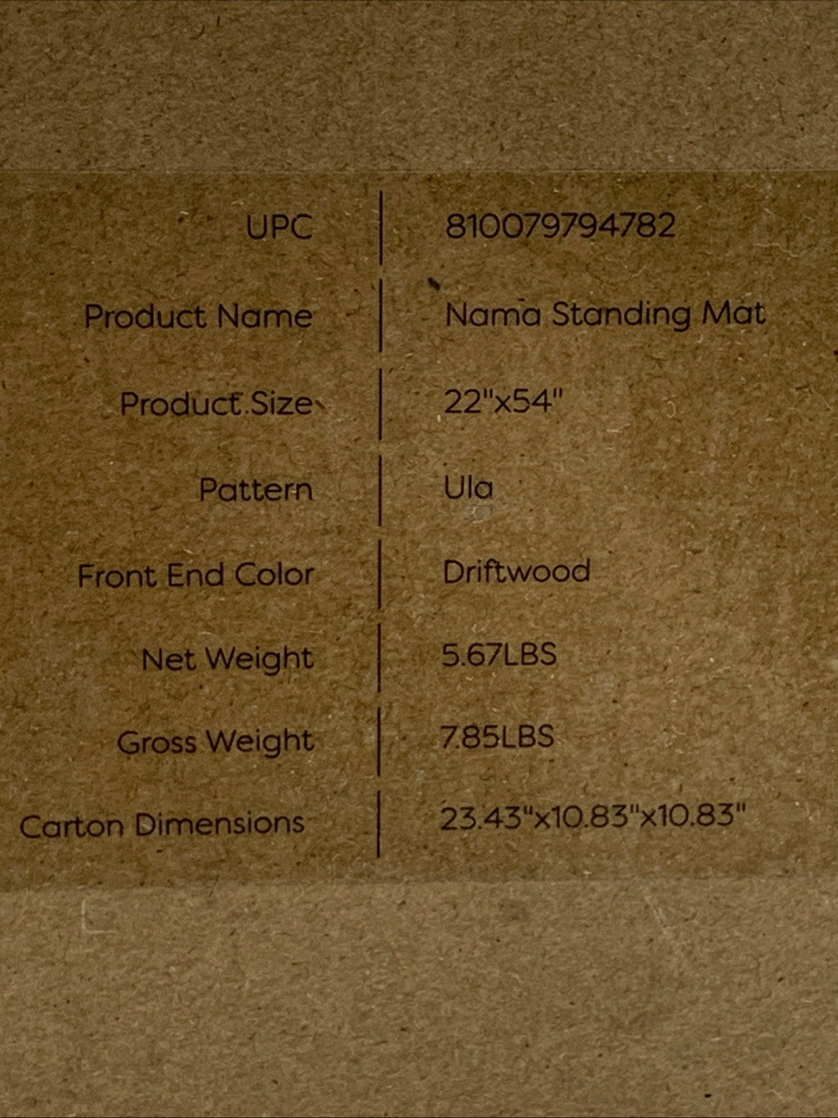 House of Noa Nama Standing Mat – Anti-Fatigue Cushioned 22”x54” for Standing