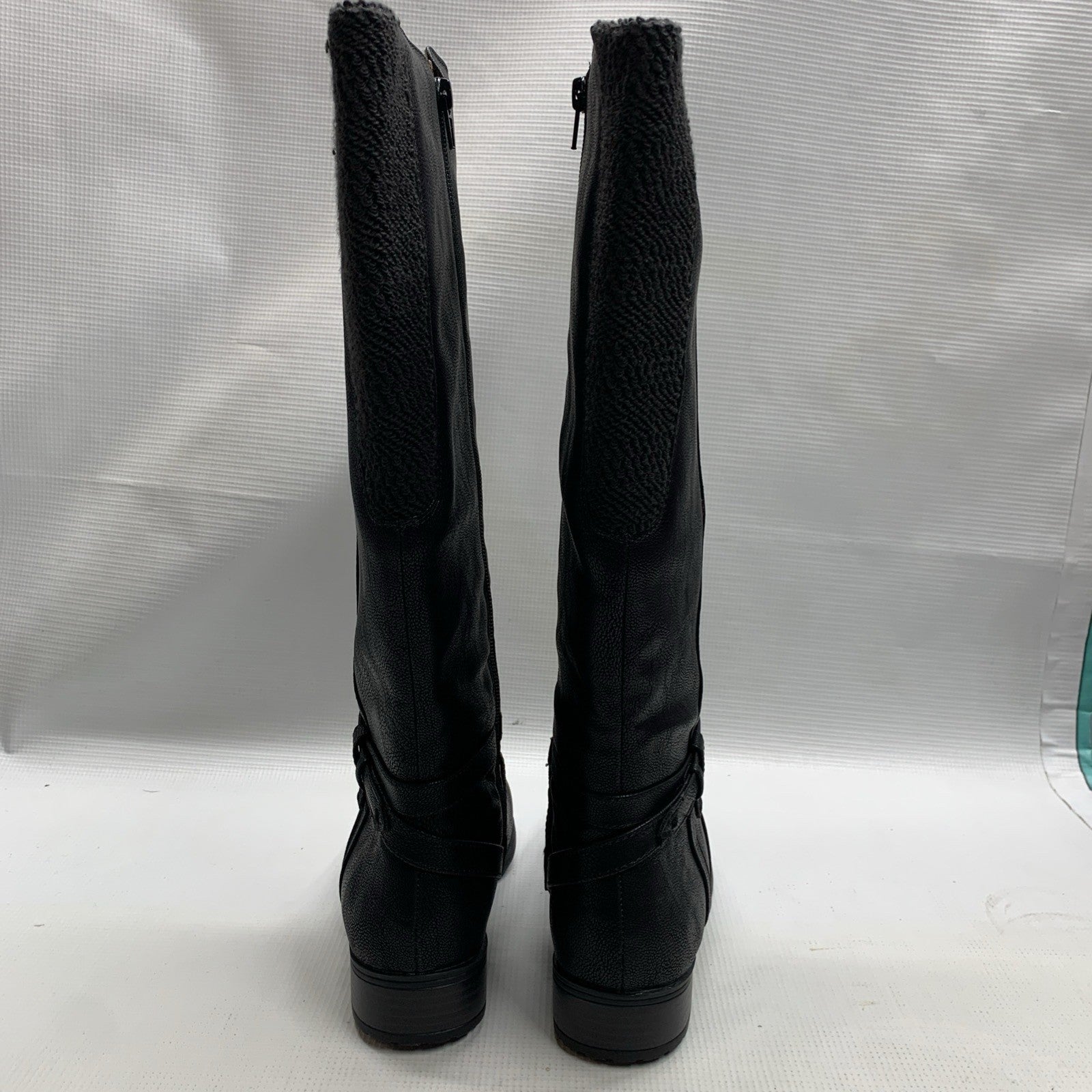 LifeStride Xtrovert-WC Women's Size 6.5 WC Black Leather Zipper Knee High Boots