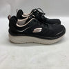Skechers D'Lux Walker Infinite Motion Women's Sneaker Black Lace-up Shoes Size 9