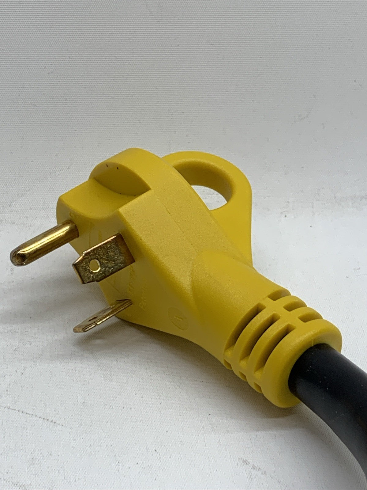 30AMP Male to 50AMP Female RV Trailer Cord Dogbone Adapter With Reset Yellow