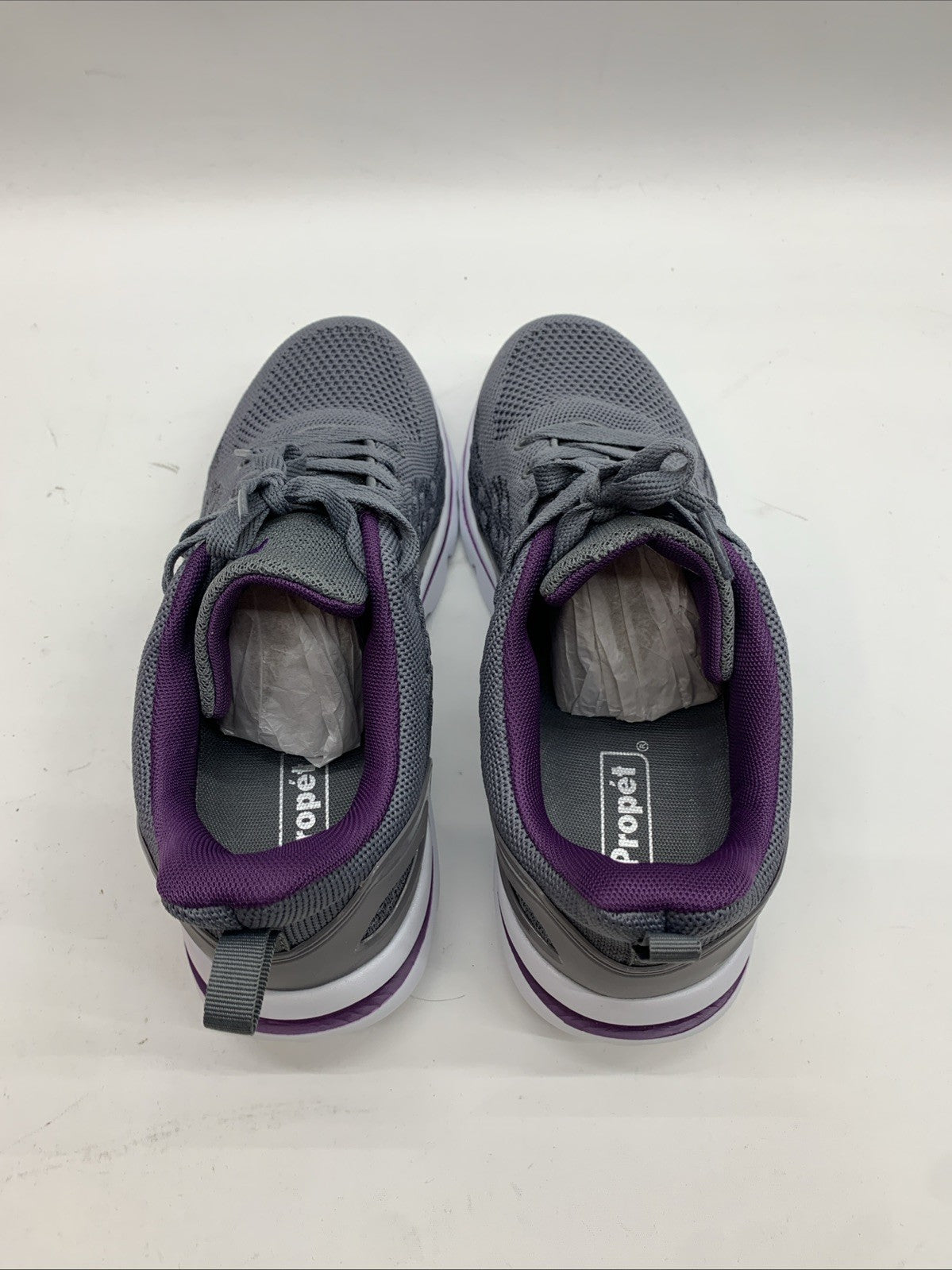 Propet Travelactiv Axial Walking Womens Grey Athletic Shoes Size 9.5 XX(4E) Lace