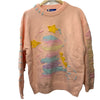 Aelfric Eden Women's Pink Yarn Threaded Dinosaur Sweater Size XS Long Sleeve