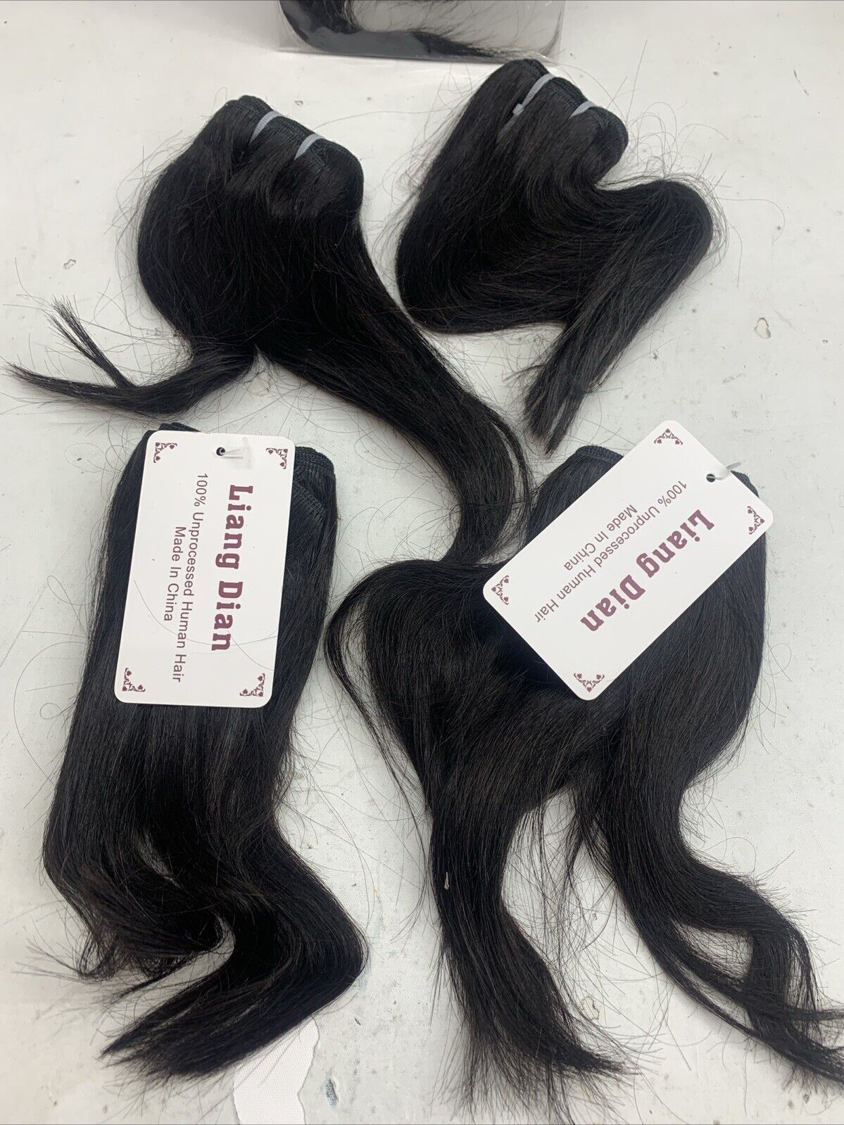 8 Inch Short Human Hair Bundles Natural Color 4 Bundles With 10