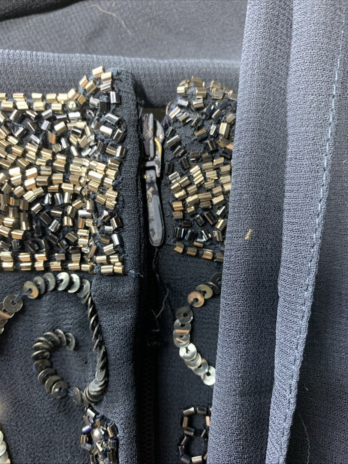 J Kara Women's  Embellished Top Mock 2 Piece Dress with Scarf Size 14w