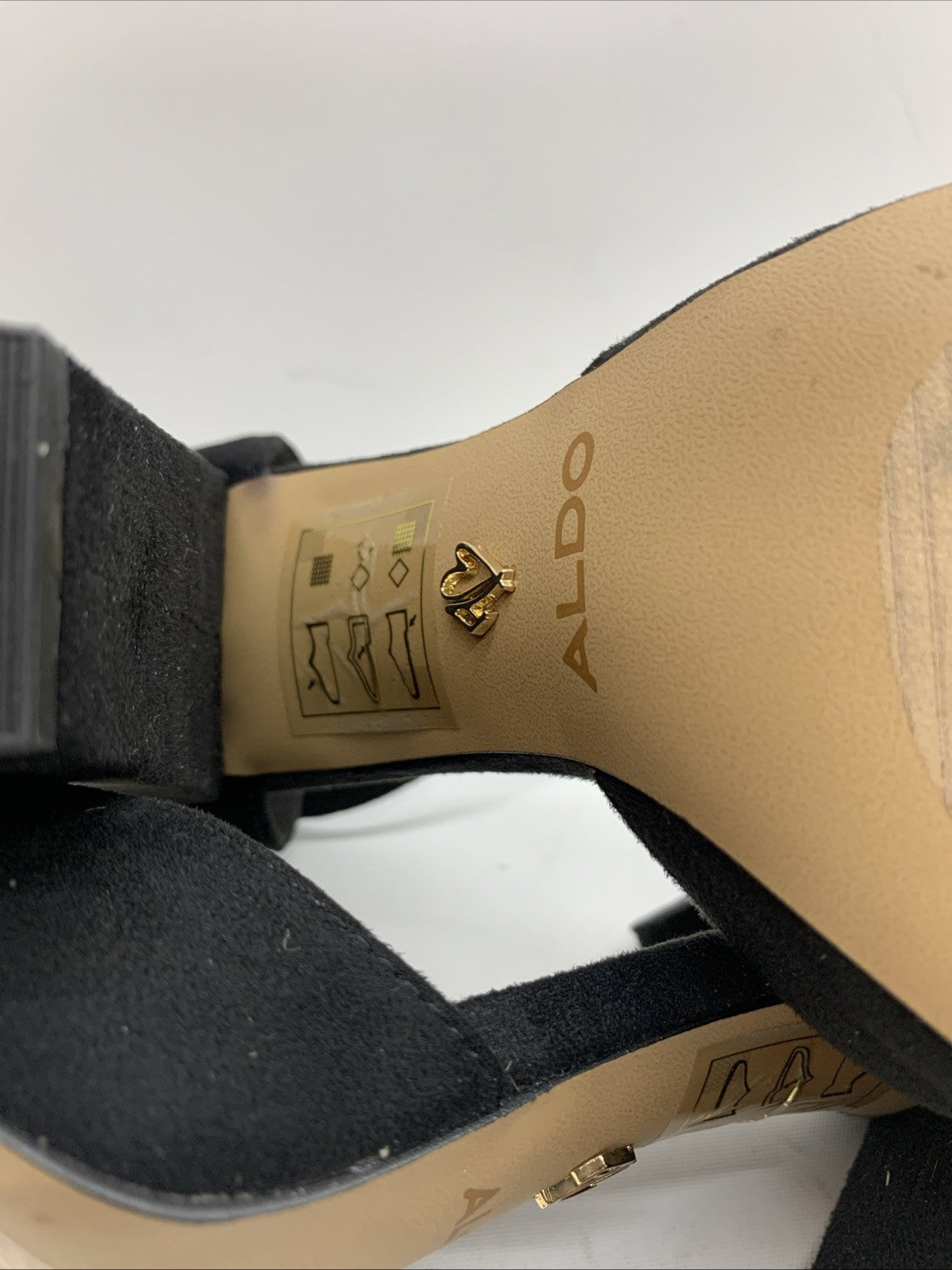 Aldo Nicholes Ankle Strap Pointed Toe Pumps Heeled Shoes Black Size 6 Sandal