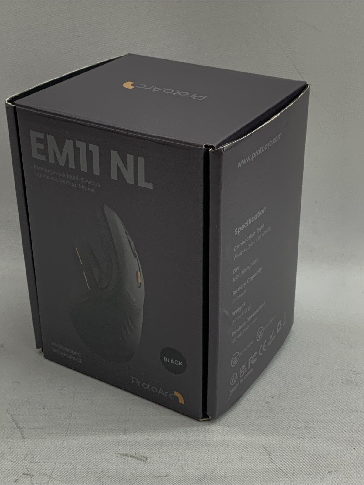 ProtoArc Ergonomic Vertical Mouse, EM11 NL Bluetooth Mouse Wireless, Ergo Mouse