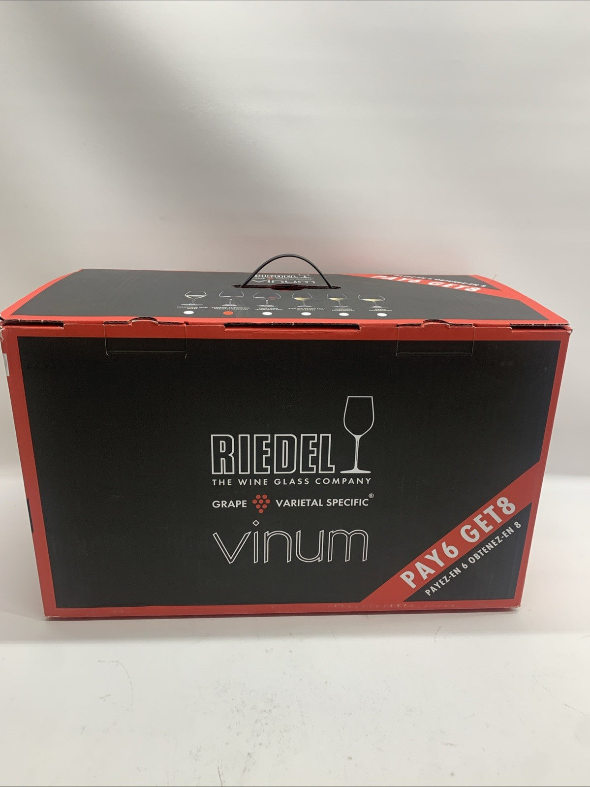 Riedel 21.5 fl oz Vinum Cabernet Sauvignon/Merlot Wine Glasses 7416/0 - 8 Pack