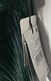 Adrianna Papell Women's Green Halter Crinkle Metallic Midi Dress 8 Green Pine