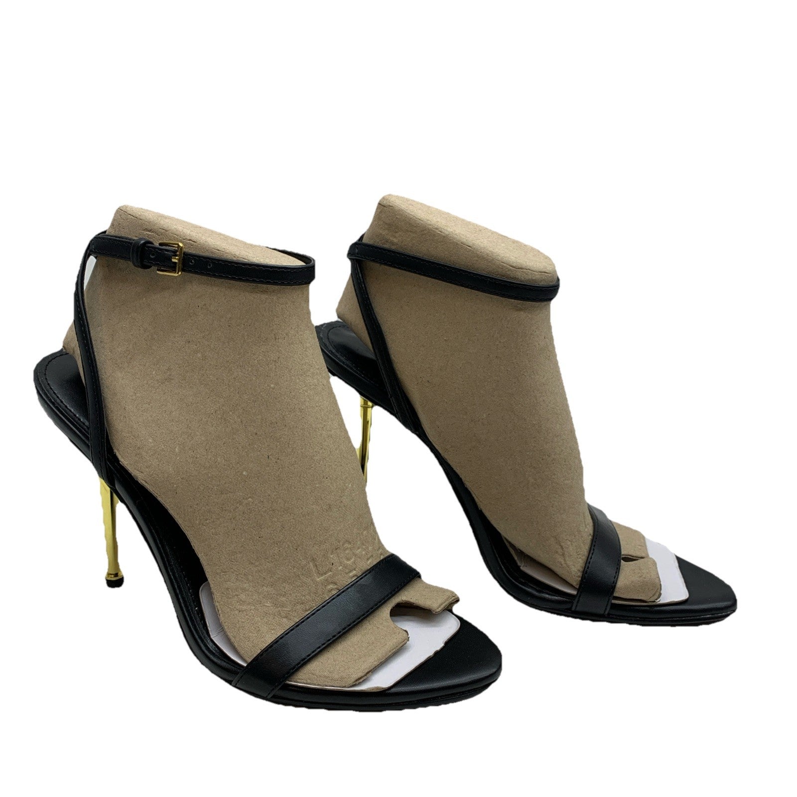 Nine West REINA3 Heeled Sandals Size 8M Black Open Toe for Formal, Wedding, Date