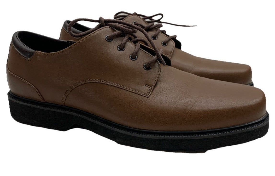 Rockport Hydro-Shield Waterproof Brown Leather Oxford Shoes Mens Size 15 Lace-up
