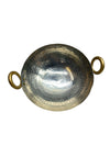 Brass Wok With a Lid, 12-in Kadhai, Nonstick Wok Pan with a Tin Coating 3.2qt