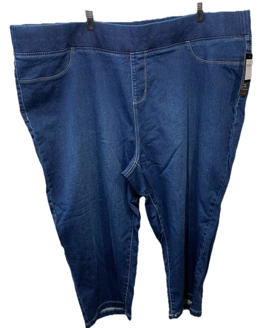Avenue Size 30 Jeans Denim Skinny Stretch Pull On High Rise Jegging Med Wash