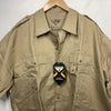 Condor Class B Twill Shirt Size 4XL (20-20.5) Men’s Khaki Zip Up With Buttons