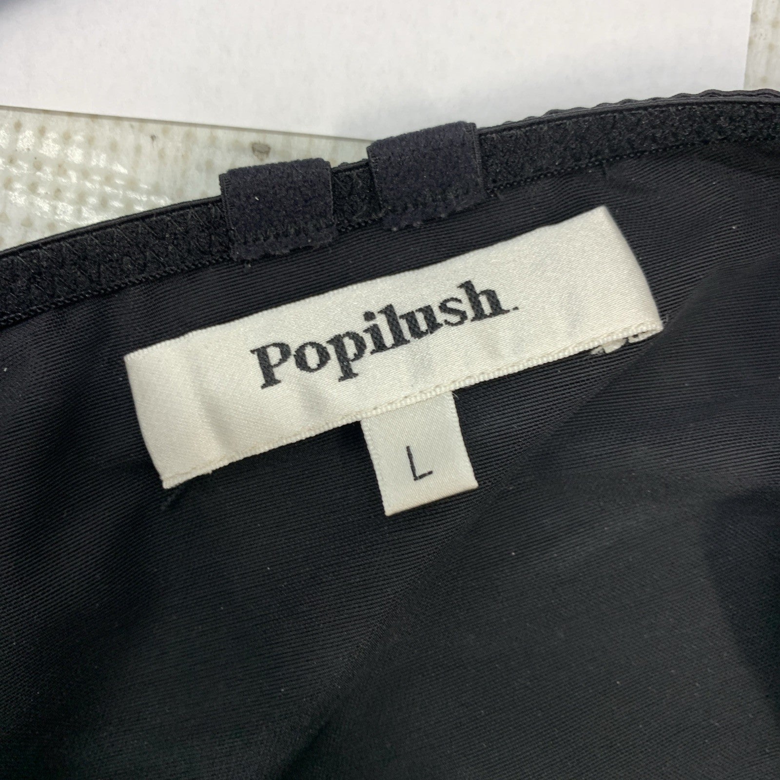 Popilush Shapewear Bodysuits Lace Corset Tops Tummy Control Size Large Black