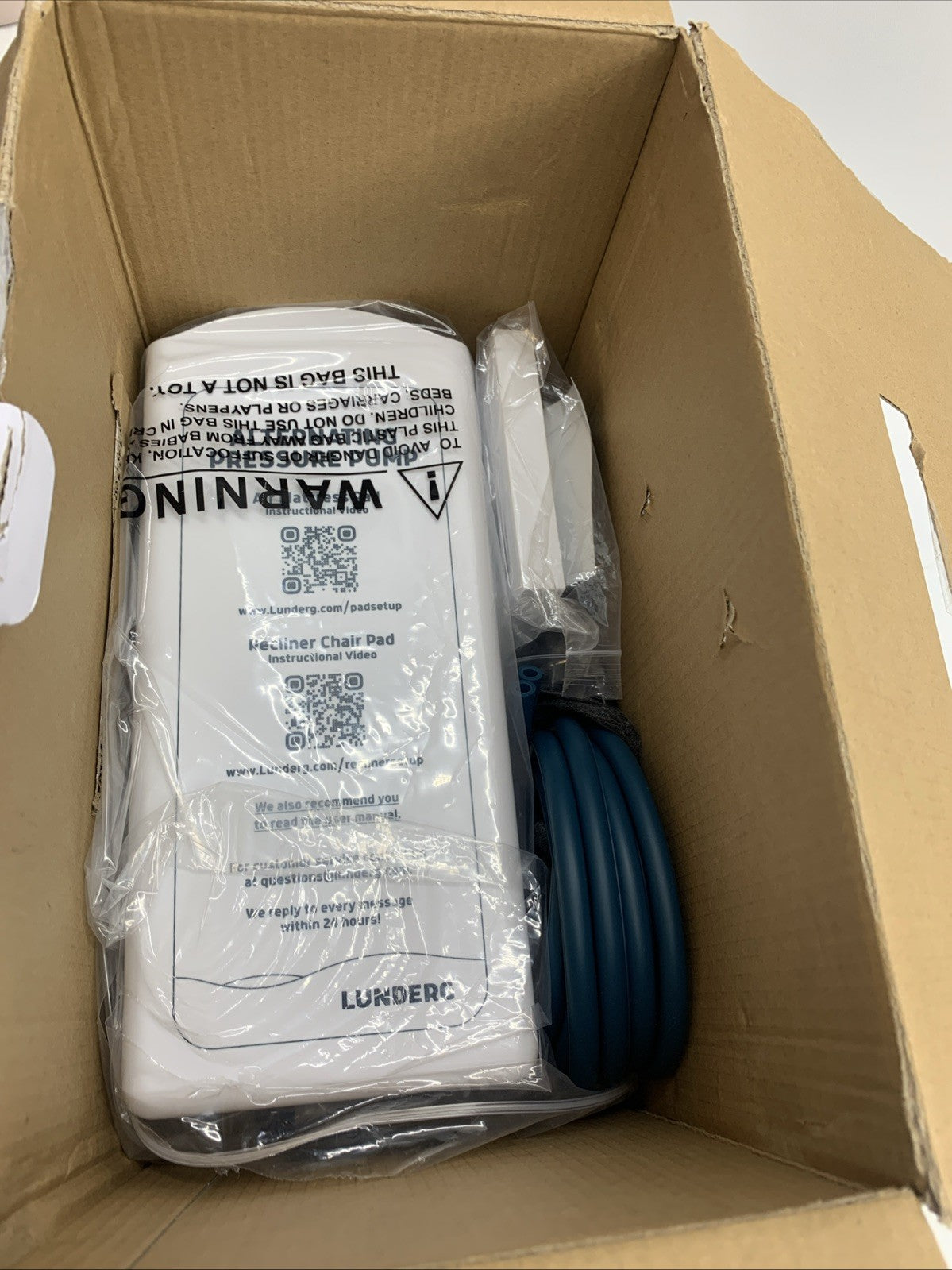 Lunderg Alternating Air Pressure Mattress Pad - with Flock-Tech & Static Mode