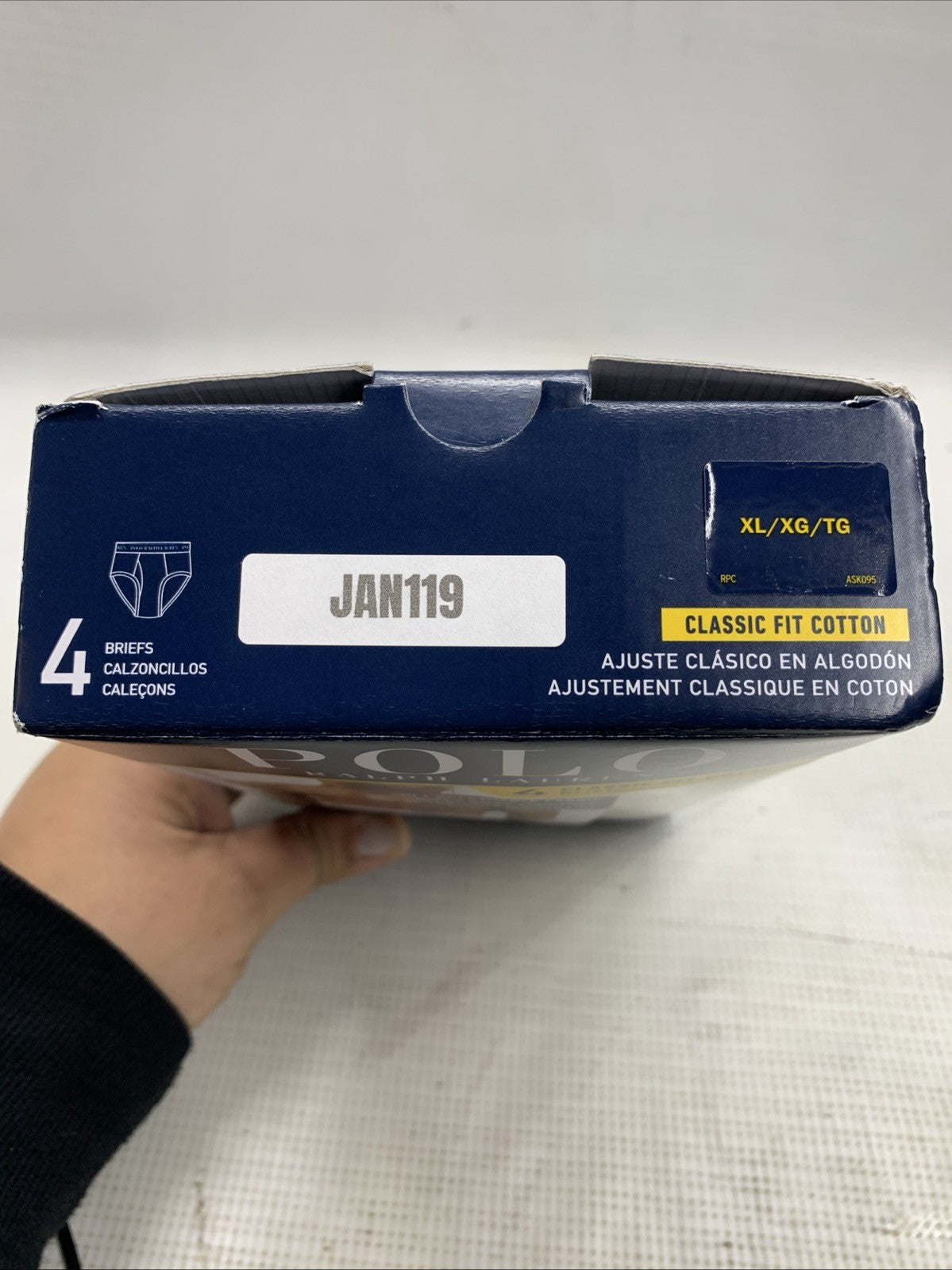 Polo Ralph Lauren Men's Classic Fit Cotton Briefs Underwear Size XL - 4 PACK