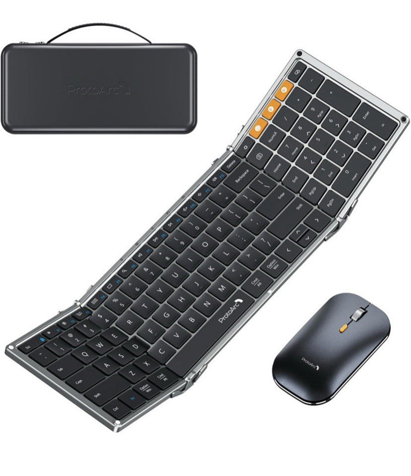 ProtoArc XKM01 Foldable Full-size Keyboard and Mouse Combo for Business Travel