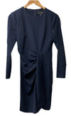 Navy blue Donna Morgan women's long sleeve dress, size 4, suitable for formal, business, or casual occasions.