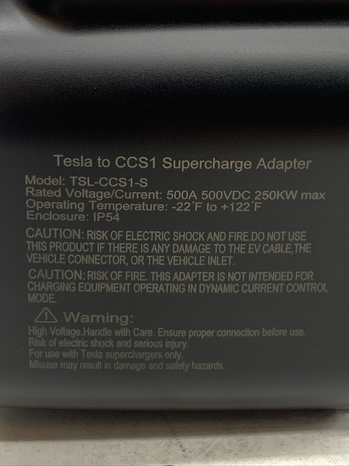 TSL-CCS1-S NACS to CCS Tesla Supercharger Adapter Compatible with Ford, GM, Rivi