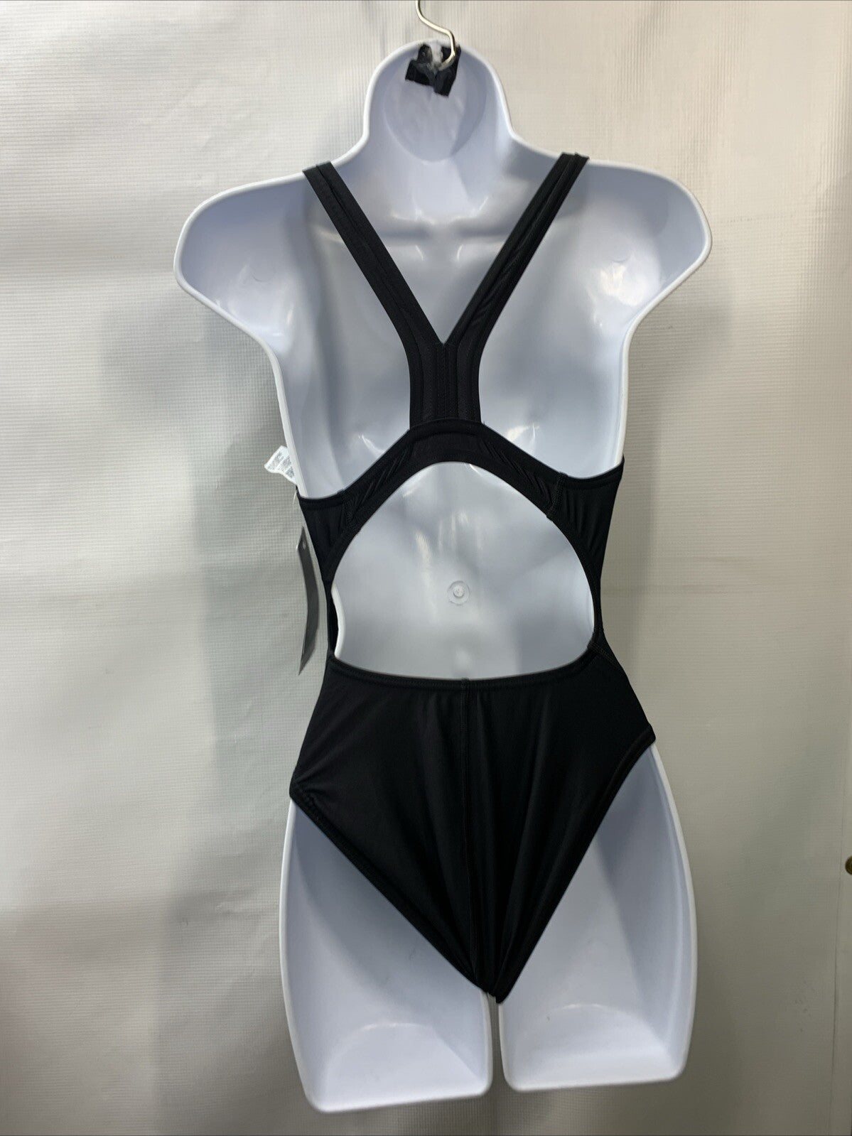 Speedo Women's black Super Pro one-piece swimsuit, size 6, designed for competitive swimming, with sleek, streamlined fit.