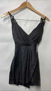 Anne Cole Women's Swim Dress One-Piece Swimsuit V-neck Black Swimwear Size 8