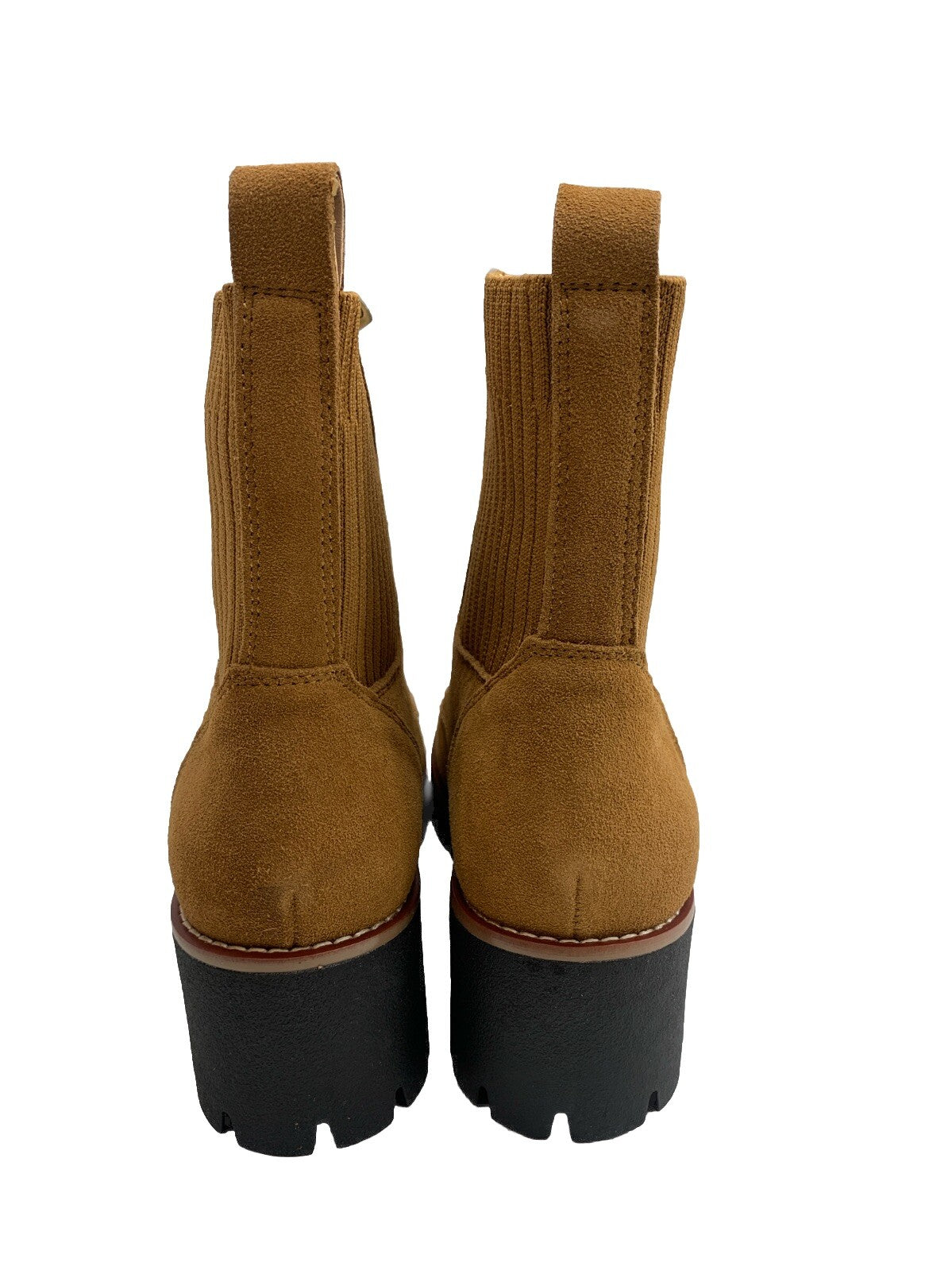 Blondo DeMaria Cognac Suede Waterproof Women Ankle Boot With Heel Size 7 Brown