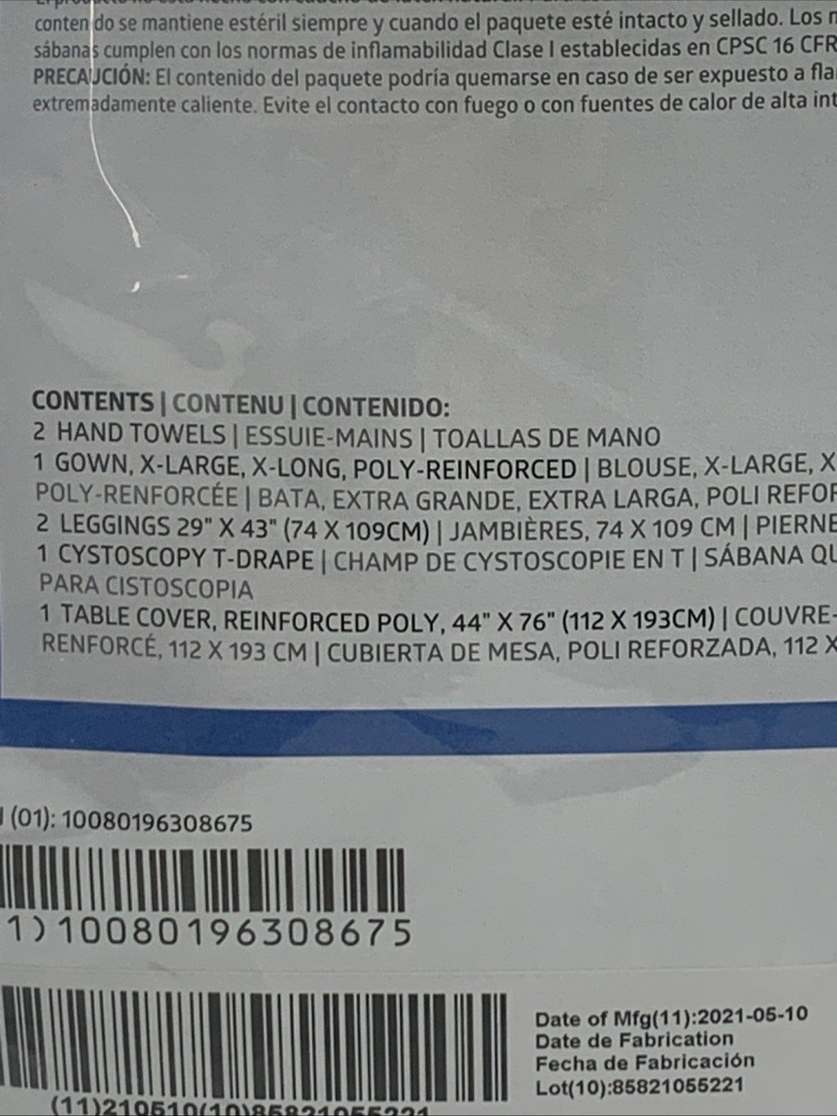 Medline REF DYNJP5020SIH Sterile Cystoscopy Surgical Pack III, Sirus Level 4