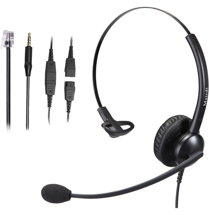 MAIRDI Call Center Headset Black with Microphone Noise Binaural M510SQD010007