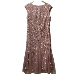 Alex Evenings Women's Embroidered Cocktail Dress Wedding Guest Cap Sleeve 10P