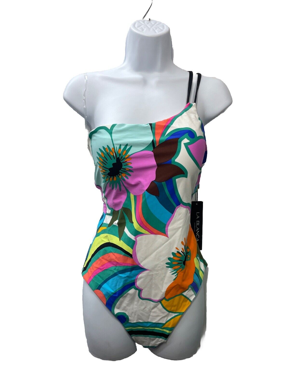 La Blanca Women's Standard Shoulder One Piece Swimsuit Size 10 Swimwear Floral