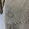 J Kara Women Scoop Neck 3/4 Sleeve Beaded Top Evening Long Dress Pull-on Size 12